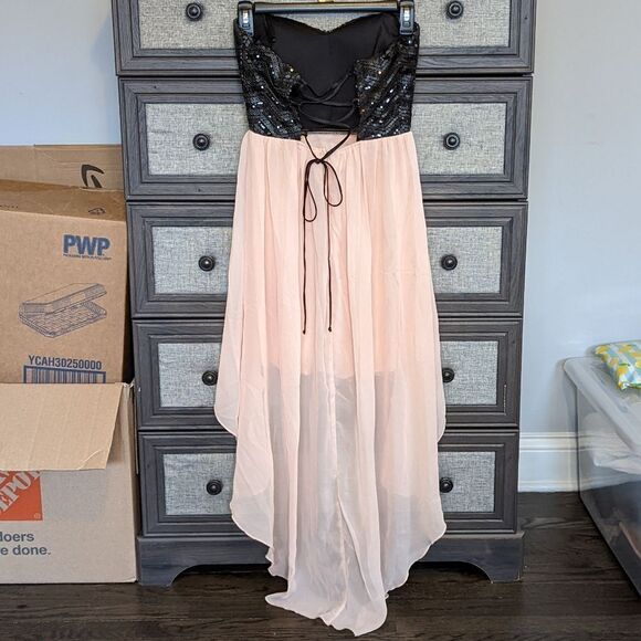 Trixxi Sequin High Low Dress - Picture 7 of 14